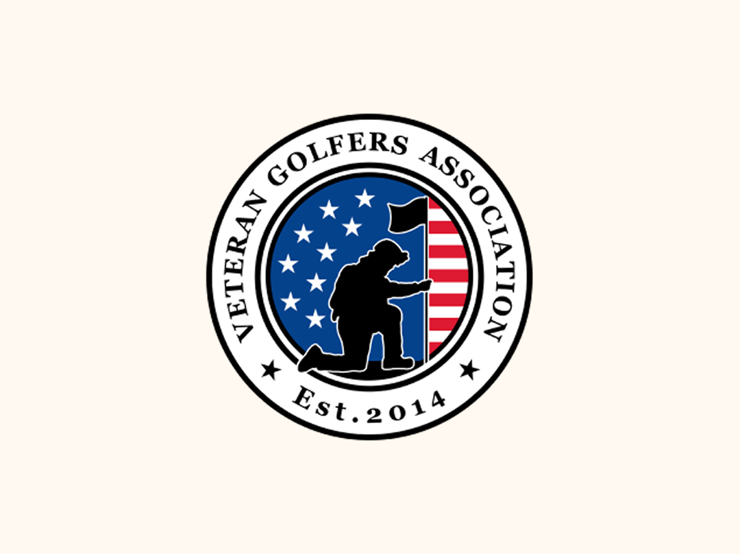Logo of the Veteran Golfers Association on a white background
